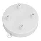 Cylindrical metal 4-hole ceiling rosette set