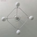 Cylindrical metal 4-hole ceiling rosette set