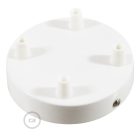 Cylindrical metal 4-hole ceiling rosette set