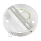 Cylindrical metal 4-hole ceiling rosette set