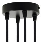 Cylindrical metal 4-hole ceiling rosette set