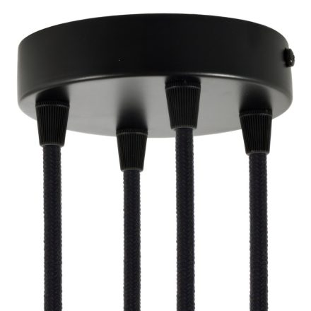 Cylindrical metal 4-hole ceiling rosette set