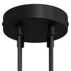 Cylindrical metal 4-hole ceiling rosette set