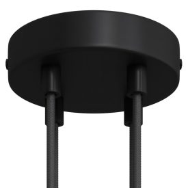 Cylindrical metal 4-hole ceiling rosette set