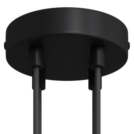 Cylindrical metal 4-hole ceiling rosette set