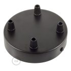 Cylindrical metal 4-hole ceiling rosette set