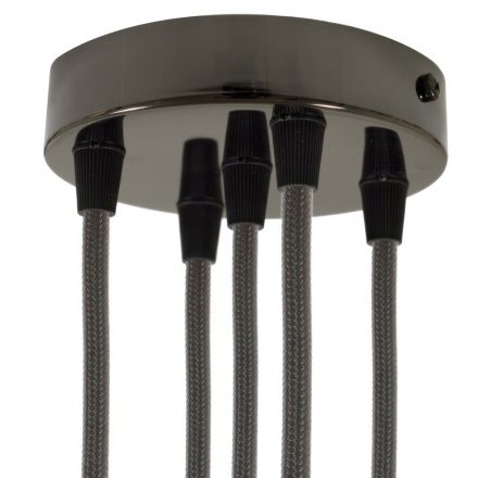 Cylindrical metal 5-hole ceiling rosette set