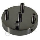 Cylindrical metal 5-hole ceiling rosette set