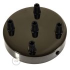 Cylindrical metal 5-hole ceiling rosette set