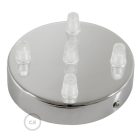 Cylindrical metal 5-hole ceiling rosette set