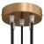 Cylindrical metal 5-hole ceiling rosette set