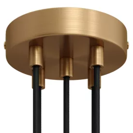 Cylindrical metal 5-hole ceiling rosette set