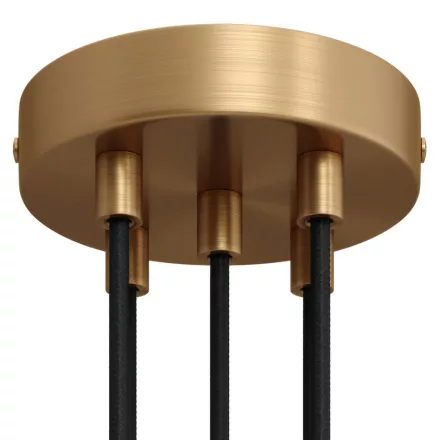 Cylindrical metal 5-hole ceiling rosette set