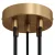 Cylindrical metal 5-hole ceiling rosette set