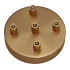 Cylindrical metal 5-hole ceiling rosette set