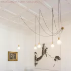 Cylindrical metal 5-hole ceiling rosette set