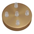 Cylindrical metal 5-hole ceiling rosette set