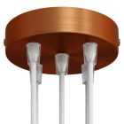 Cylindrical metal 5-hole ceiling rosette set