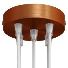 Cylindrical metal 5-hole ceiling rosette set