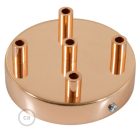 Cylindrical metal 5-hole ceiling rosette set