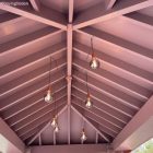 Cylindrical metal 5-hole ceiling rosette set