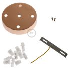 Cylindrical metal 5-hole ceiling rosette set