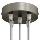 Cylindrical metal 5-hole ceiling rosette set