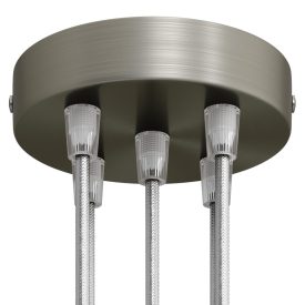 Cylindrical metal 5-hole ceiling rosette set