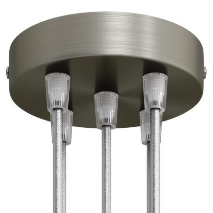 Cylindrical metal 5-hole ceiling rosette set