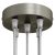 Cylindrical metal 5-hole ceiling rosette set