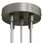 Cylindrical metal 5-hole ceiling rosette set