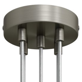 Cylindrical metal 5-hole ceiling rosette set