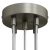 Cylindrical metal 5-hole ceiling rosette set
