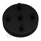 Cylindrical metal 5-hole ceiling rosette set