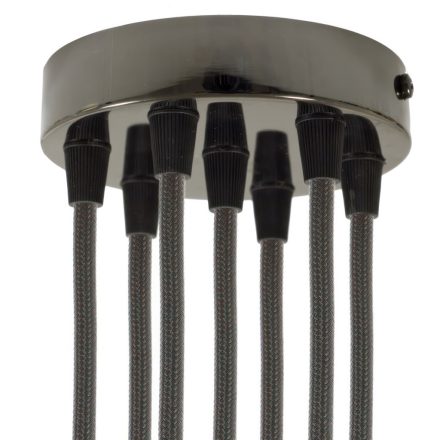 Cylindrical metal 7-hole ceiling rosette set