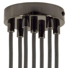 Cylindrical metal 7-hole ceiling rosette set