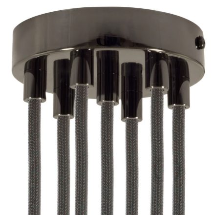 Cylindrical metal 7-hole ceiling rosette set
