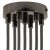 Cylindrical metal 7-hole ceiling rosette set