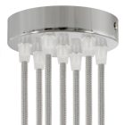 Cylindrical metal 7-hole ceiling rosette set