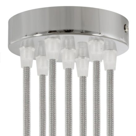 Cylindrical metal 7-hole ceiling rosette set