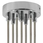 Cylindrical metal 7-hole ceiling rosette set