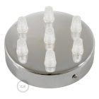 Cylindrical metal 7-hole ceiling rosette set