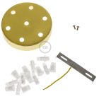 Cylindrical metal 7-hole ceiling rosette set