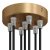 Cylindrical metal 7-hole ceiling rosette set