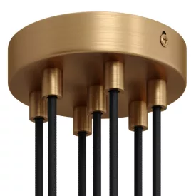 Cylindrical metal 7-hole ceiling rosette set