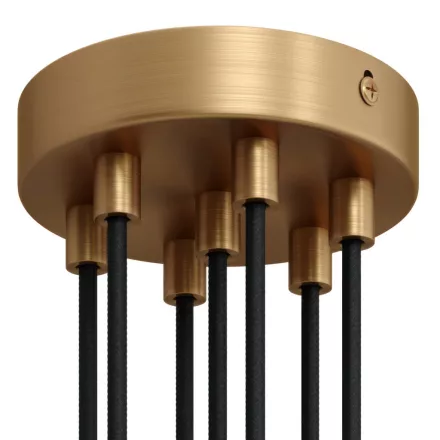 Cylindrical metal 7-hole ceiling rosette set