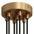 Cylindrical metal 7-hole ceiling rosette set