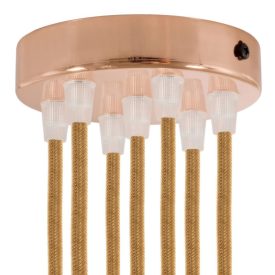 Cylindrical metal 7-hole ceiling rosette set