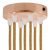  Cylindrical metal 7-hole ceiling rose kit