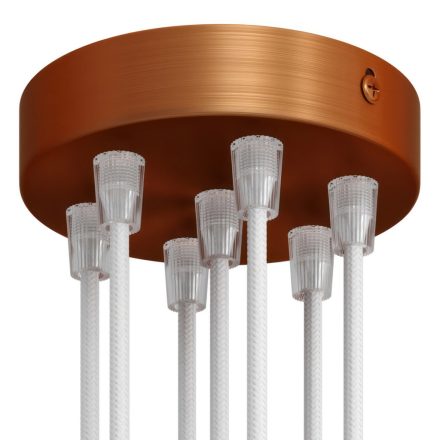 Cylindrical metal 7-hole ceiling rosette set